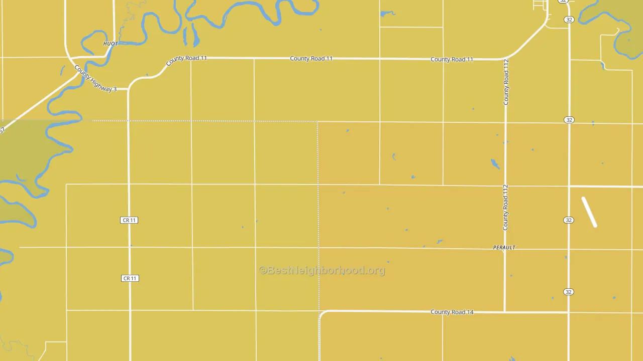Map of the best neighborhoods in the Angus area, with better matches in green and worse matches in red