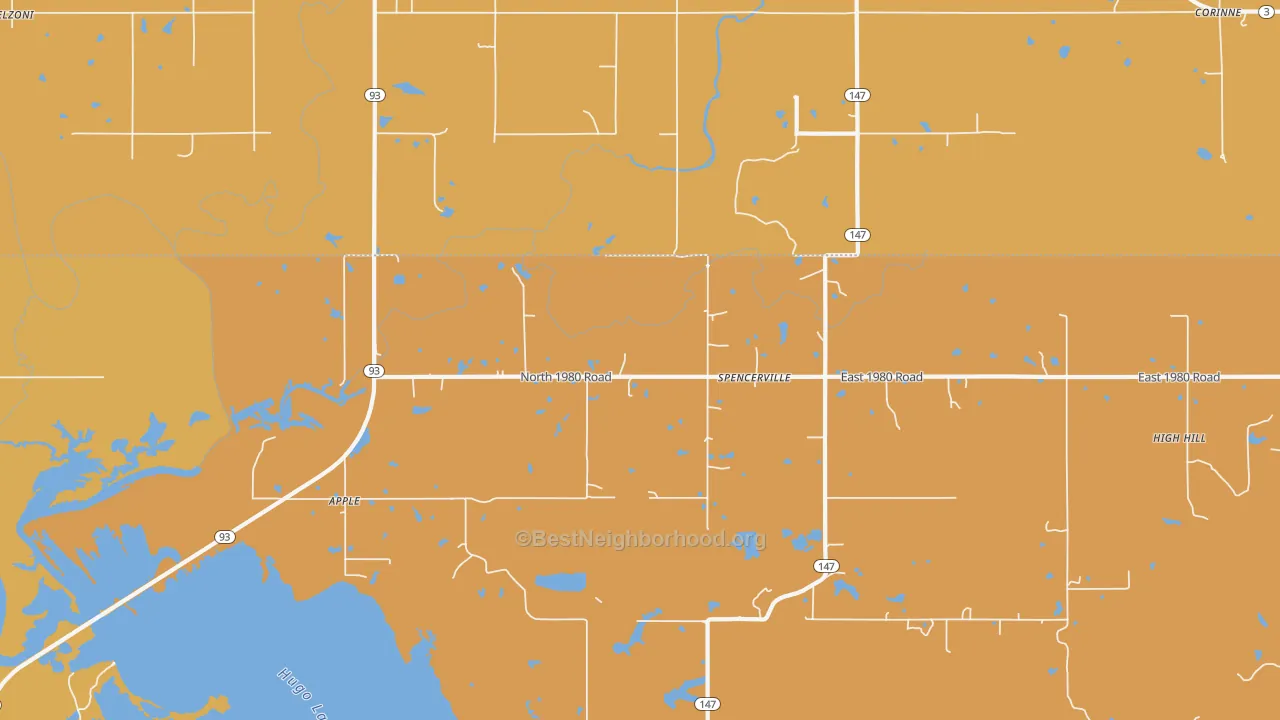 Map of the best neighborhoods in the Apple area, with better matches in green and worse matches in red