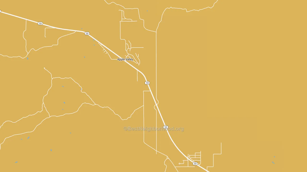 Map of the best neighborhoods in the Apple Valley area, with better matches in green and worse matches in red