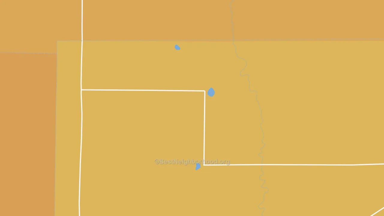 Map of the best neighborhoods in the Arlington area, with better matches in green and worse matches in red