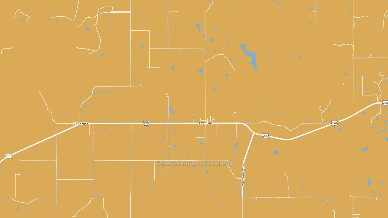 Map of the best neighborhoods in the Arpelar area, with better matches in green and worse matches in red