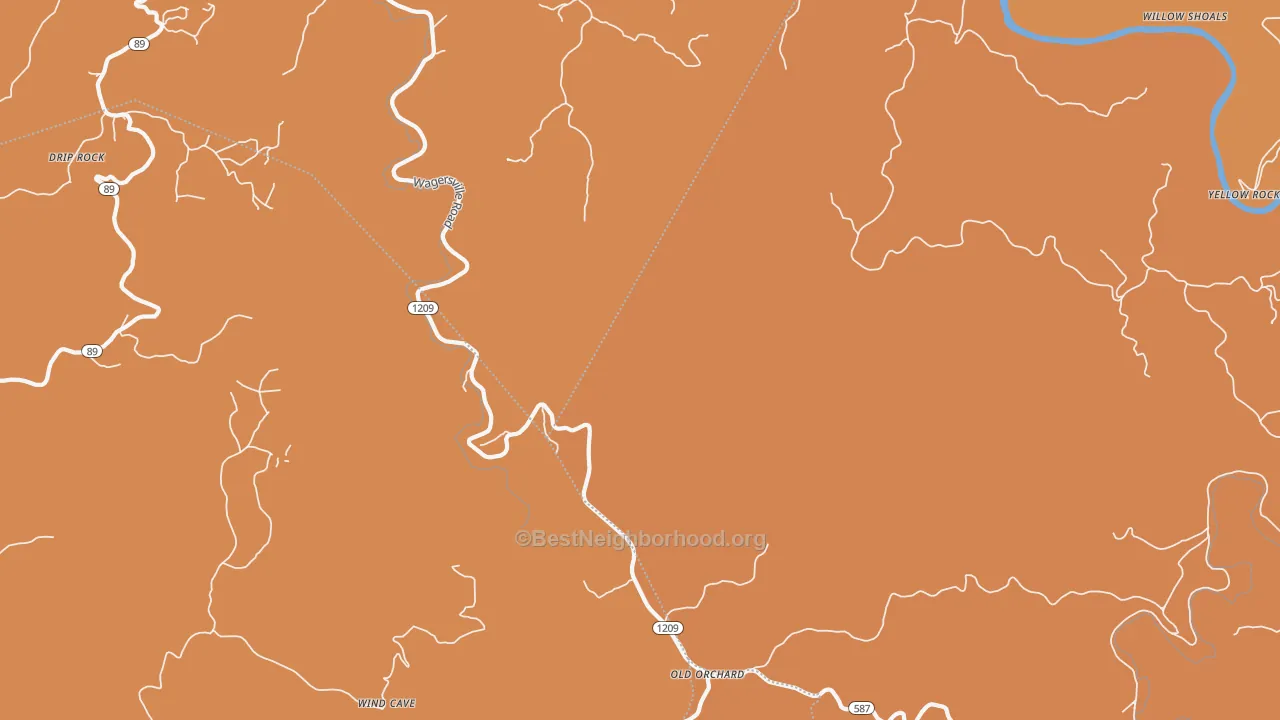 Map of the best neighborhoods in the Arvel area, with better matches in green and worse matches in red