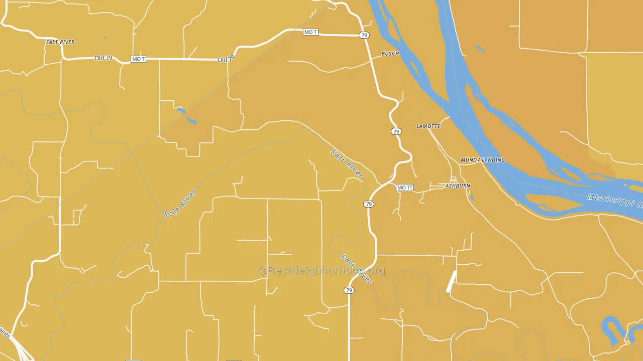 Map of the best neighborhoods in the Ashburn area, with better matches in green and worse matches in red