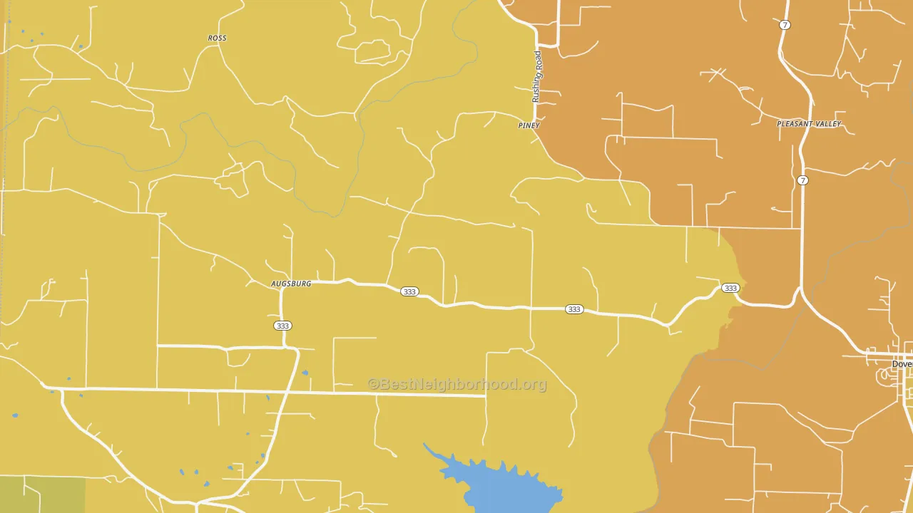 Map of the best neighborhoods in the Augsburg area, with better matches in green and worse matches in red