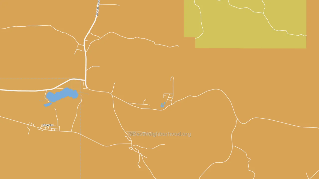 Map of the best neighborhoods in the Azure area, with better matches in green and worse matches in red