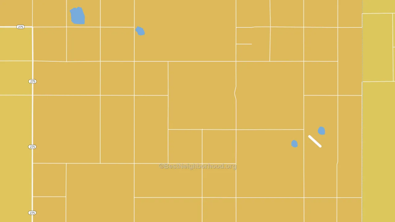 Map of the best neighborhoods in the Bellview area, with better matches in green and worse matches in red