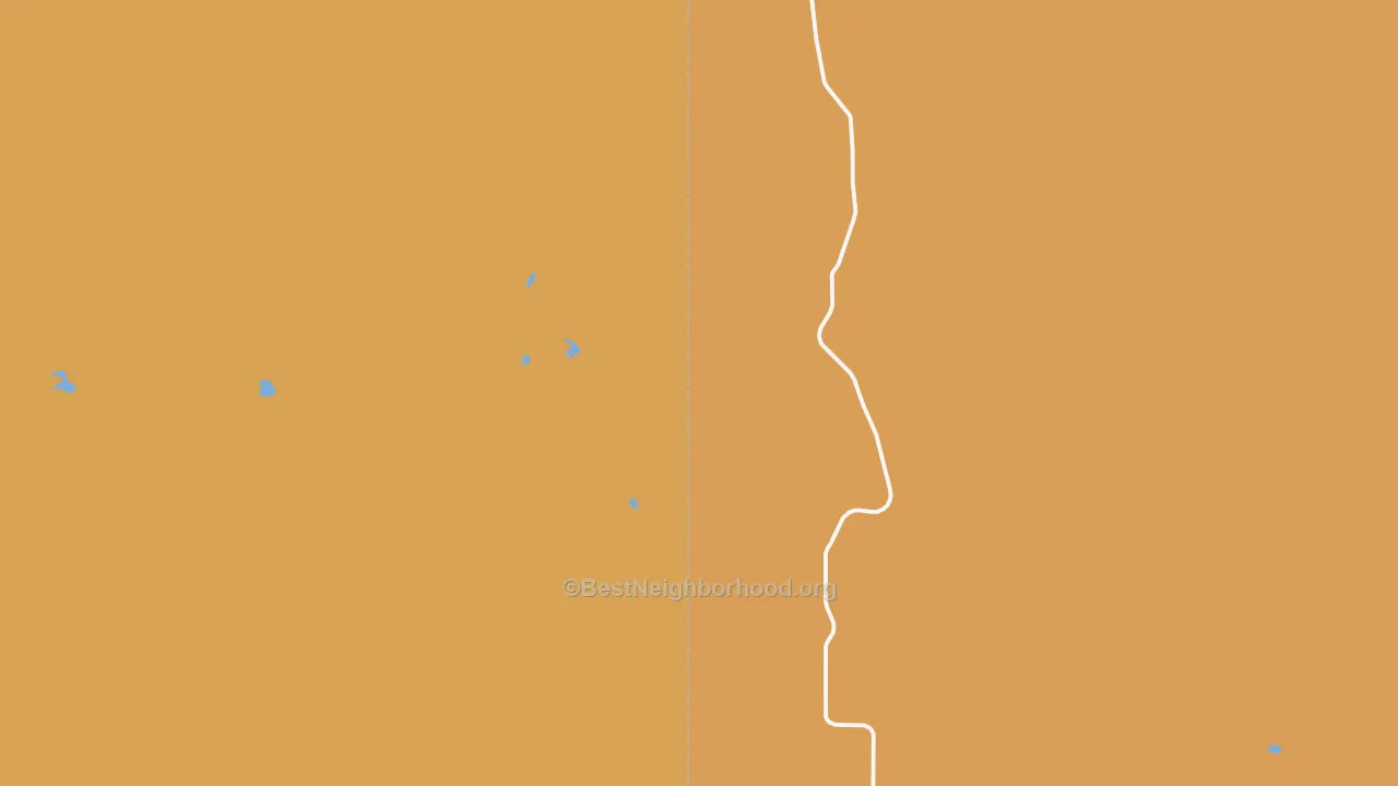 Map of the best neighborhoods in the Belvidere area, with better matches in green and worse matches in red
