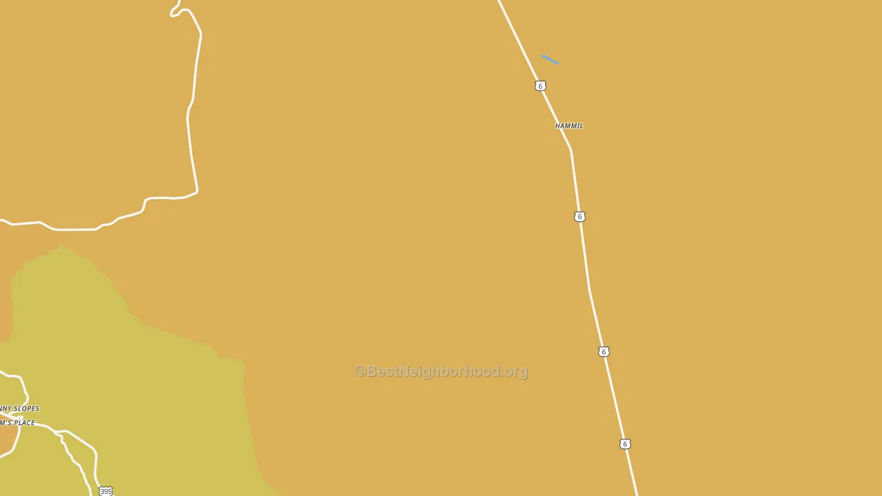 Map of the best neighborhoods in the Benton area, with better matches in green and worse matches in red
