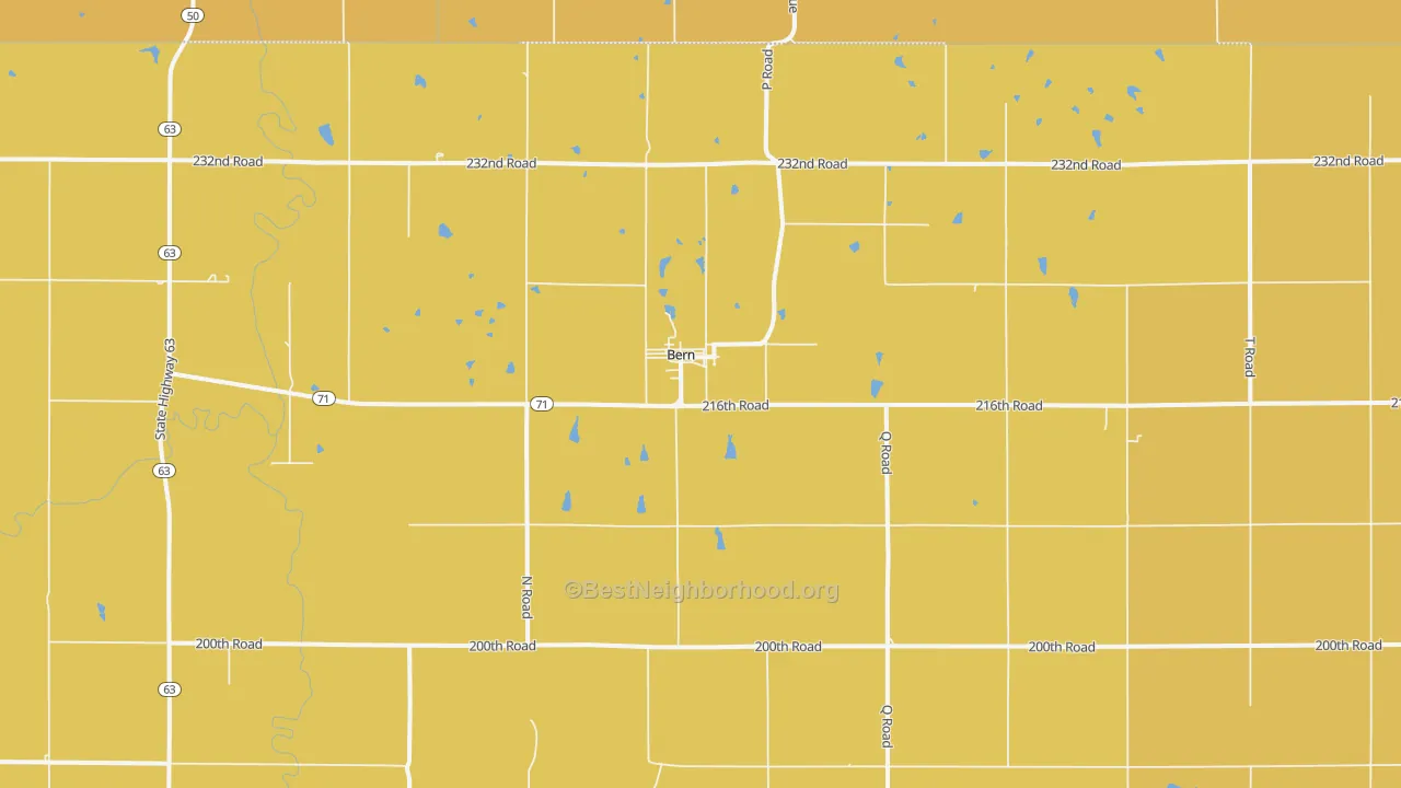 Map of the best neighborhoods in the Bern area, with better matches in green and worse matches in red