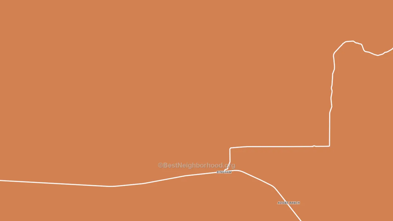 Map of the best neighborhoods in the Bingham area, with better matches in green and worse matches in red