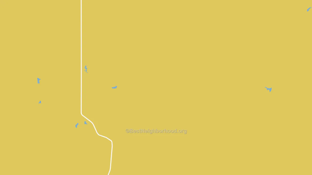 Map of the best neighborhoods in the Bixby area, with better matches in green and worse matches in red