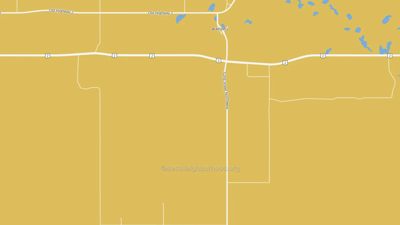 Map of the best neighborhoods in the Blaisdell area, with better matches in green and worse matches in red