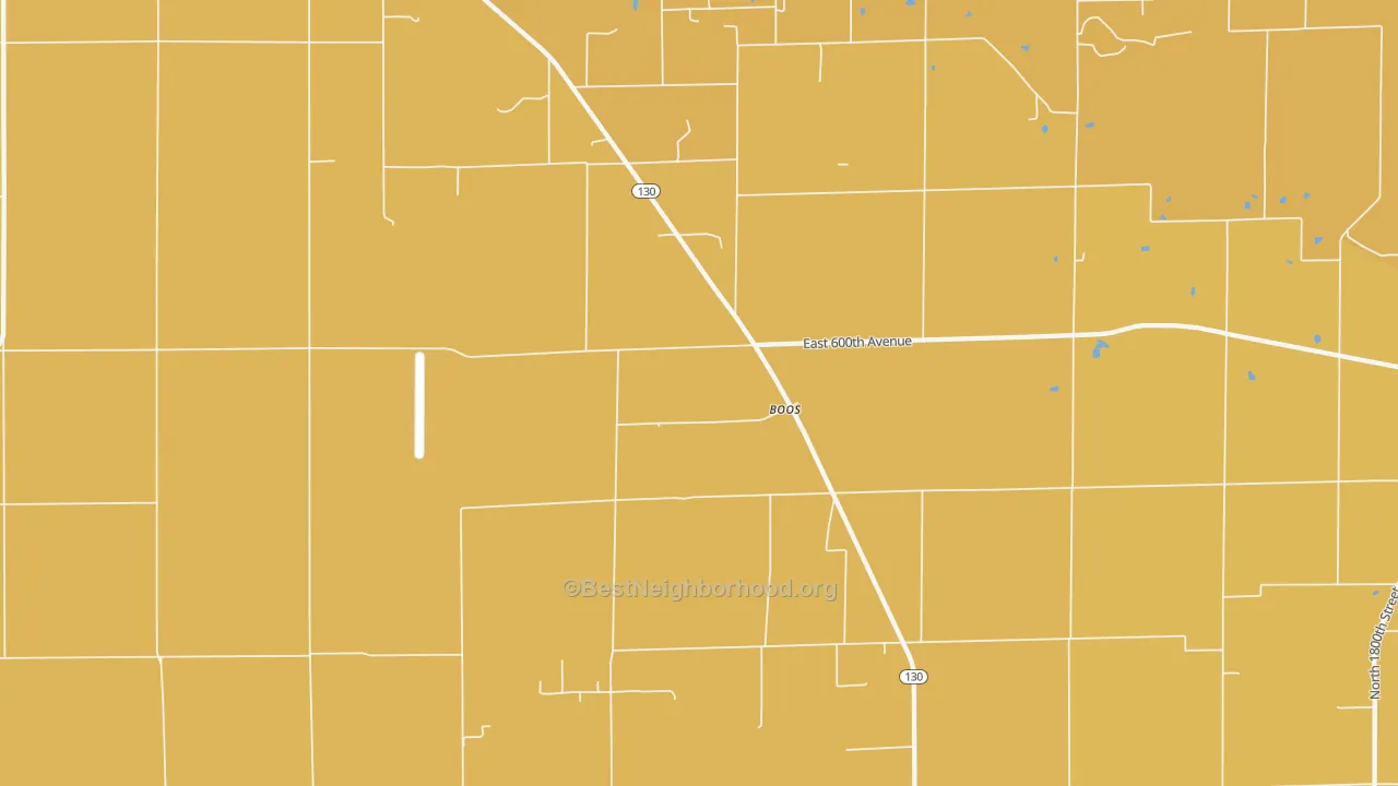 Map of the best neighborhoods in the Boos area, with better matches in green and worse matches in red