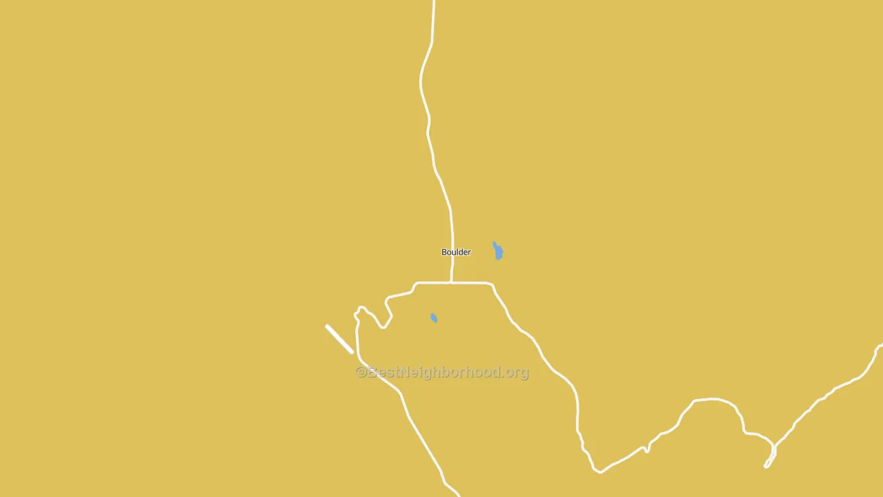 Map of the best neighborhoods in the Boulder area, with better matches in green and worse matches in red