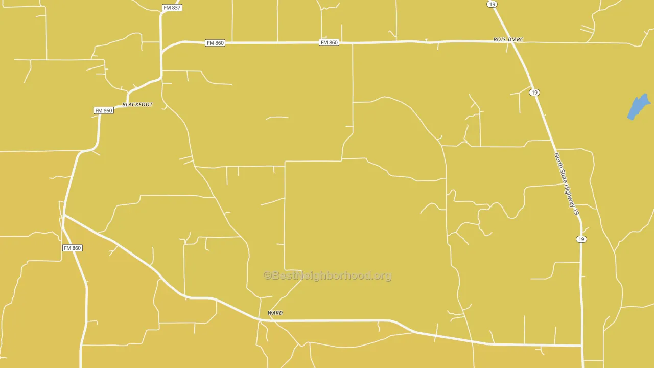 Map of the best neighborhoods in the Bradford area, with better matches in green and worse matches in red