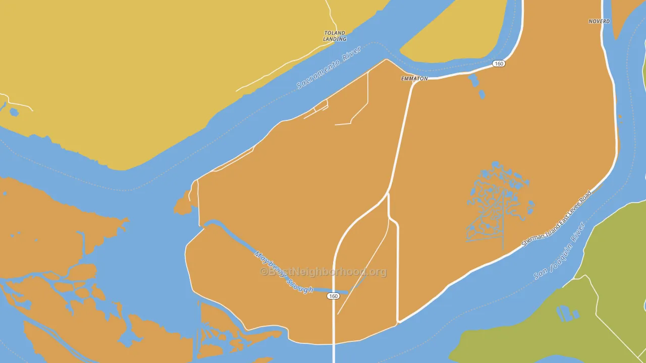 Map of the best neighborhoods in the Bridgehead area, with better matches in green and worse matches in red