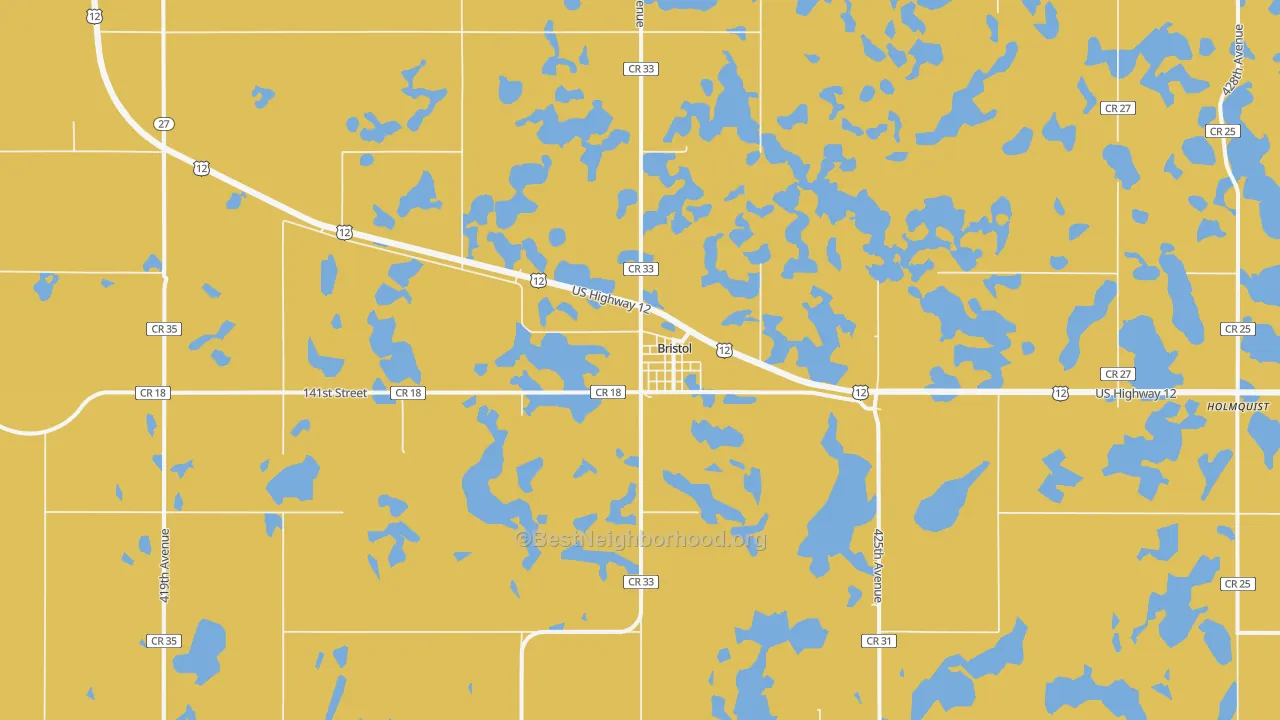 Map of the best neighborhoods in the Bristol area, with better matches in green and worse matches in red