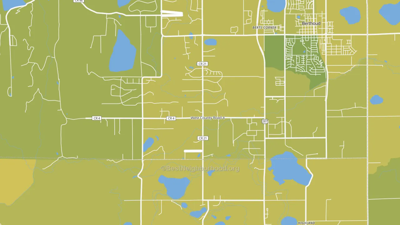 Map of the best neighborhoods in the Buda area, with better matches in green and worse matches in red