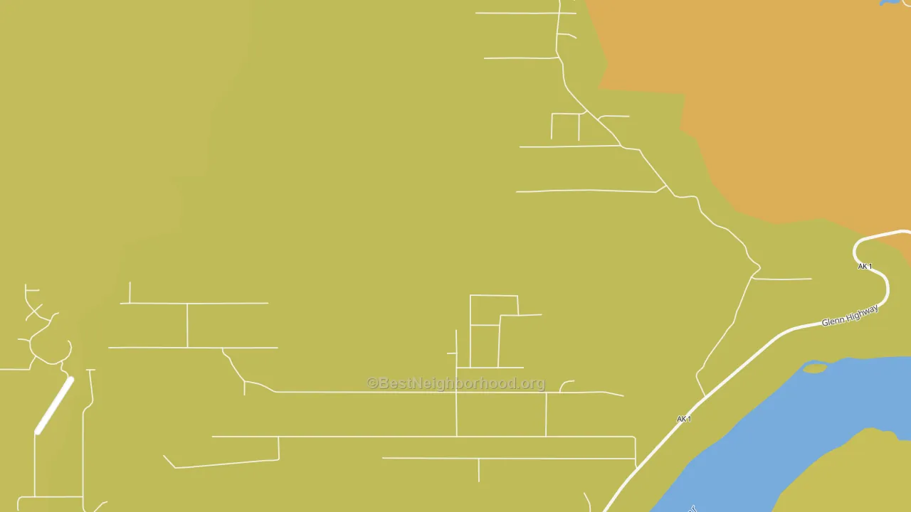 Map of the best neighborhoods in the Buffalo Soapstone area, with better matches in green and worse matches in red