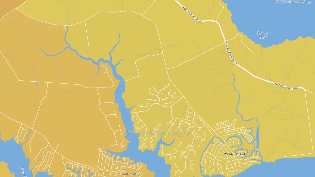 Map of the best neighborhoods in the Burgess area, with better matches in green and worse matches in red