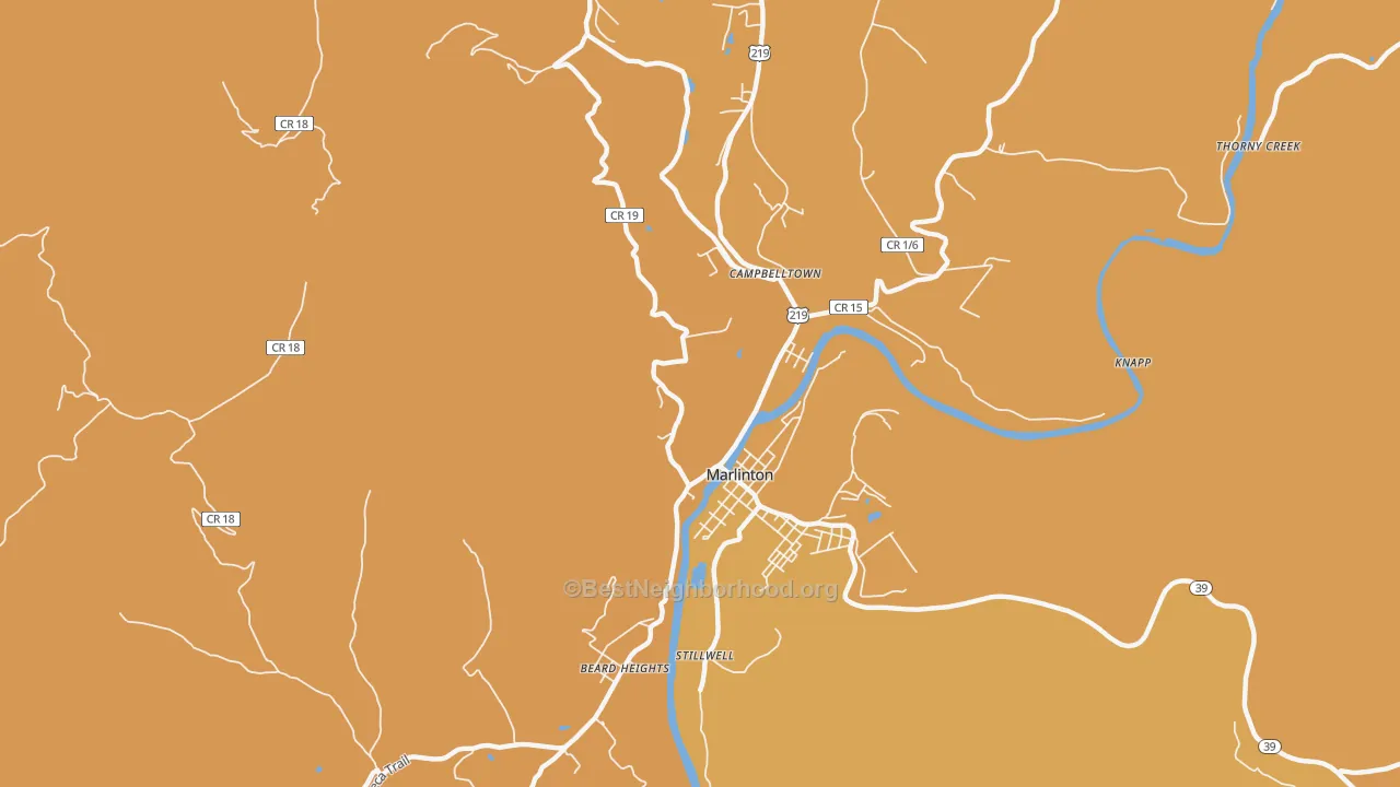 Map of the best neighborhoods in the Campbelltown area, with better matches in green and worse matches in red