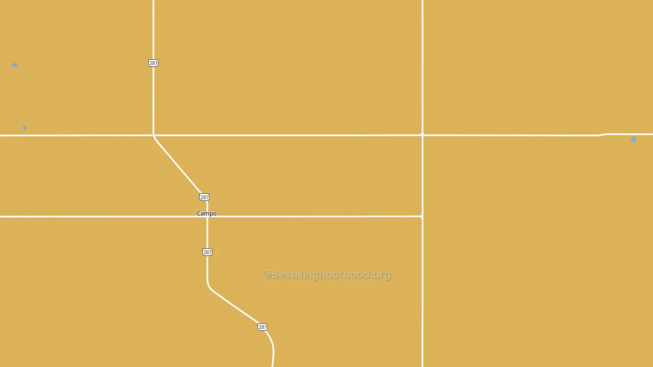 Map of the best neighborhoods in the Campo area, with better matches in green and worse matches in red