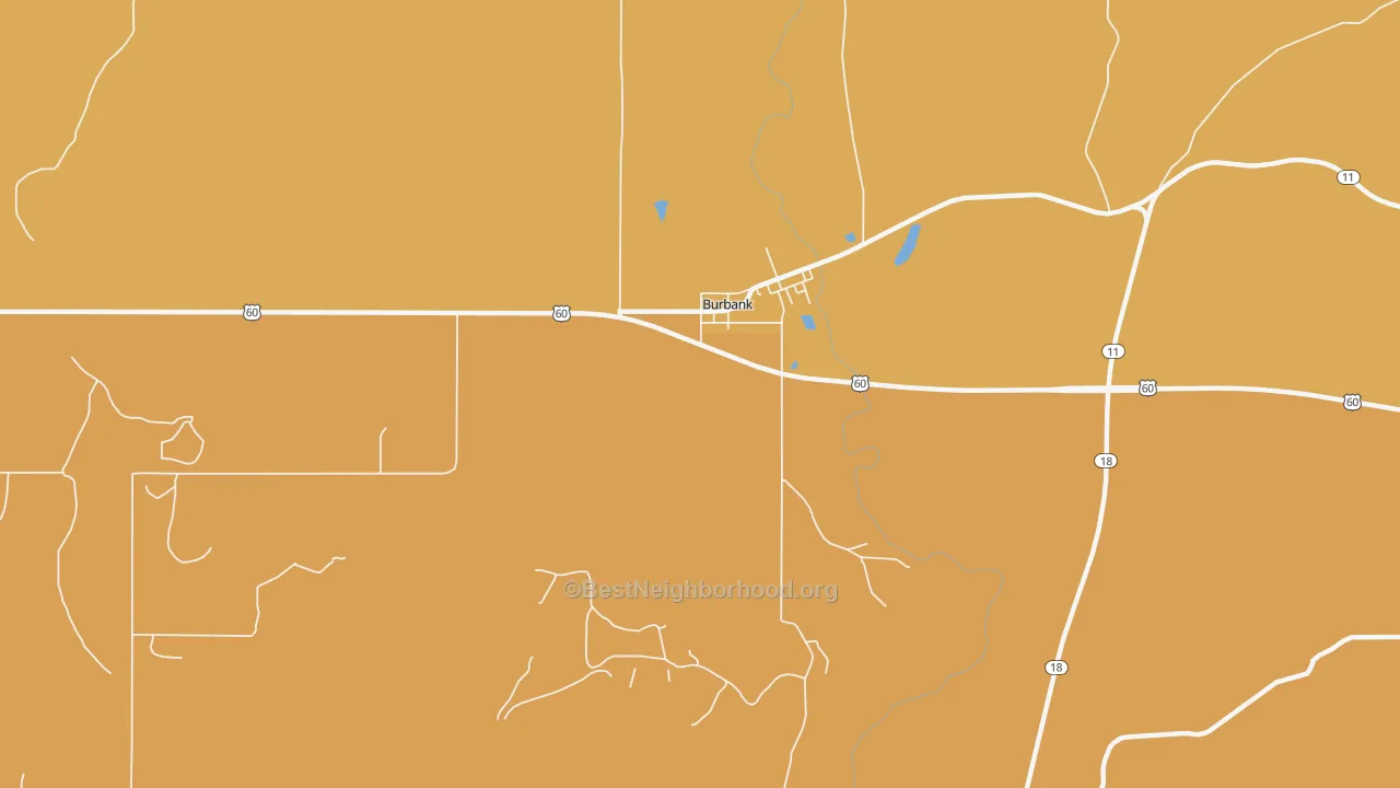 Map of the best neighborhoods in the Carter Nine area, with better matches in green and worse matches in red