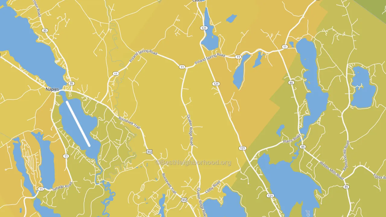 Map of the best neighborhoods in the Casco area, with better matches in green and worse matches in red