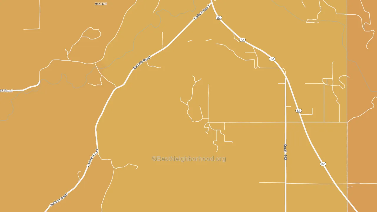 Map of the best neighborhoods in the Cedar Crest area, with better matches in green and worse matches in red