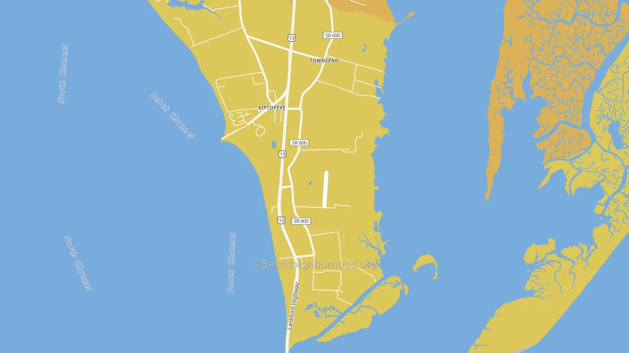 Map of the best neighborhoods in the Cedar Grove area, with better matches in green and worse matches in red