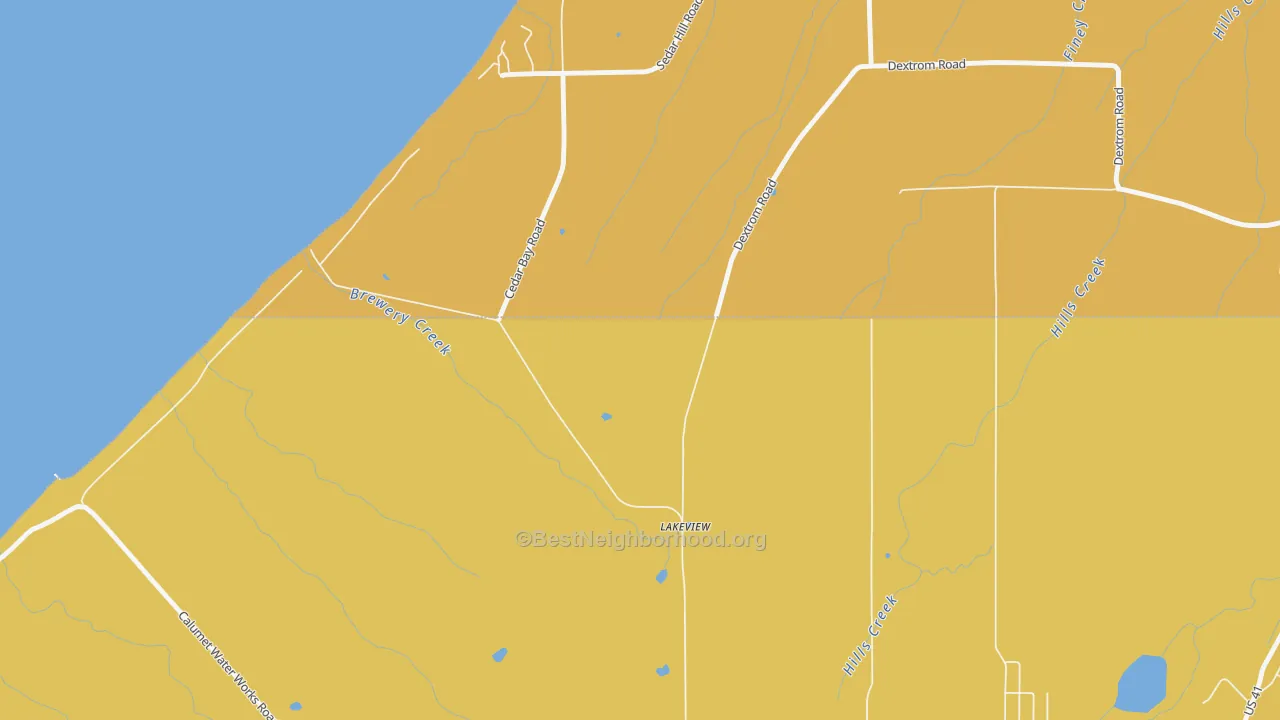 Map of the best neighborhoods in the Centennial Heights area, with better matches in green and worse matches in red