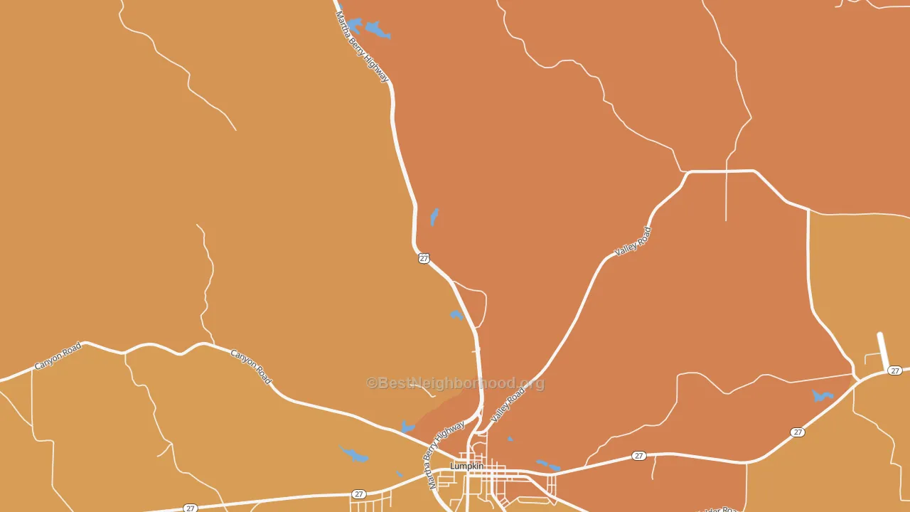 Map of the best neighborhoods in the Charles area, with better matches in green and worse matches in red
