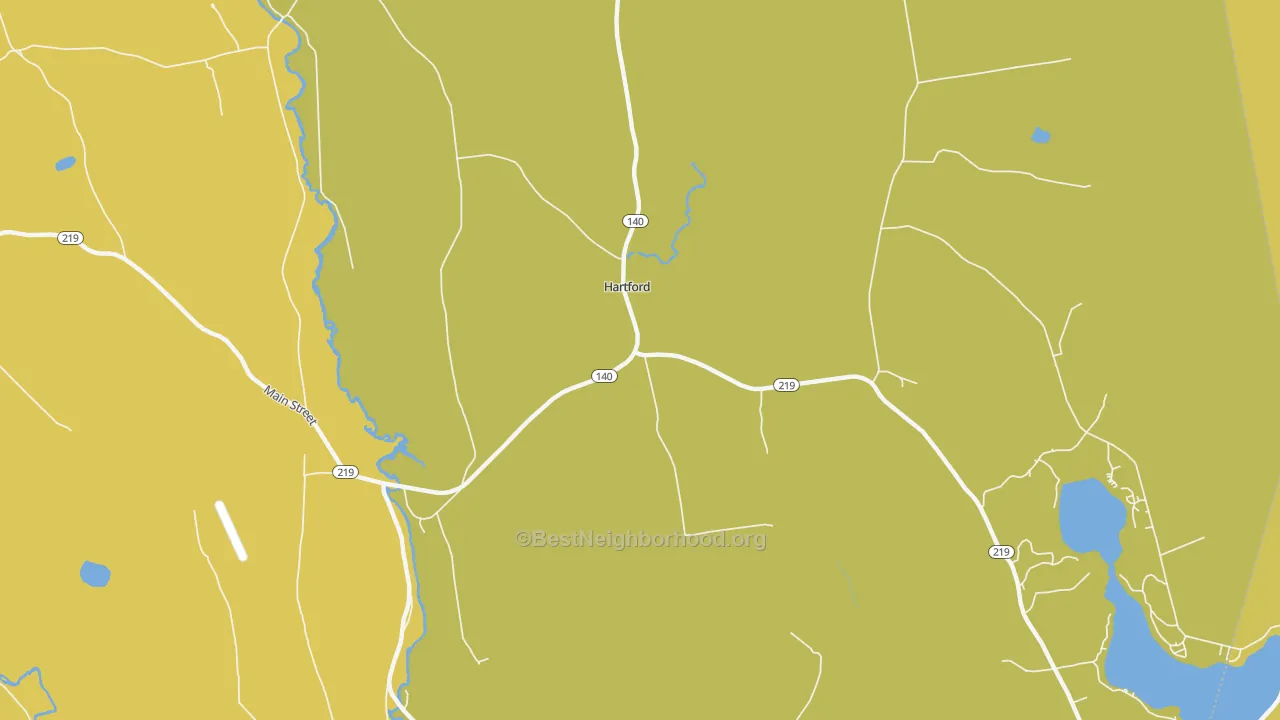 Map of the best neighborhoods in the Chase Mills area, with better matches in green and worse matches in red