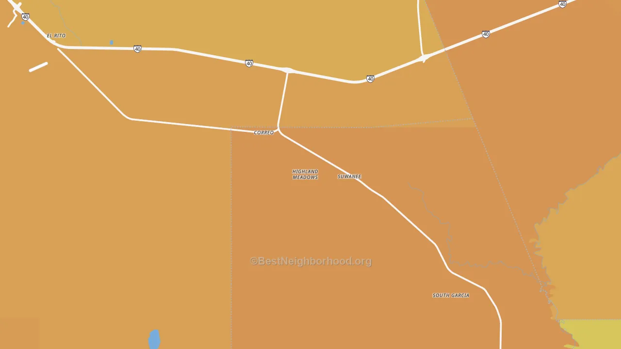 Map of the best neighborhoods in the Chical area, with better matches in green and worse matches in red