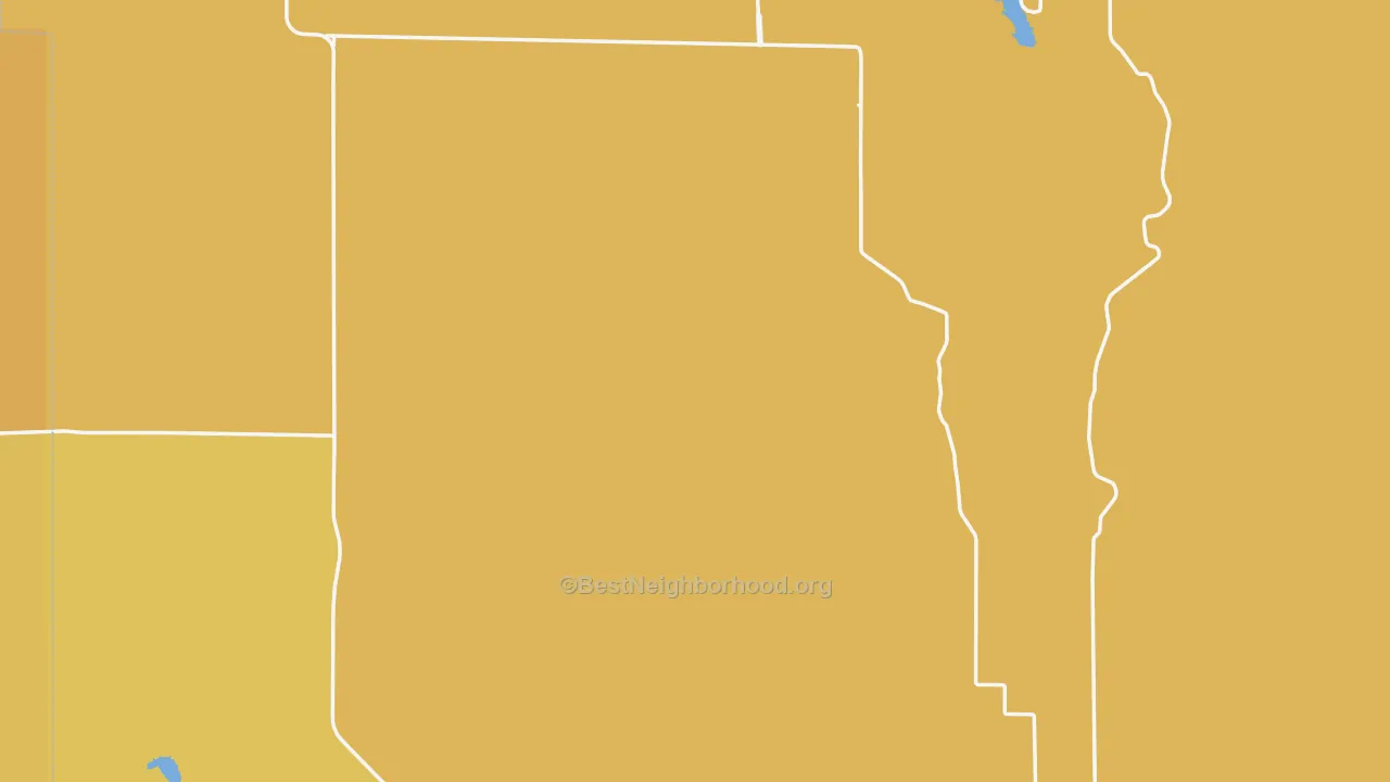 Map of the best neighborhoods in the Clark County area, with better matches in green and worse matches in red