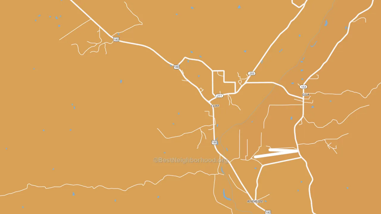 Map of the best neighborhoods in the Cliff area, with better matches in green and worse matches in red