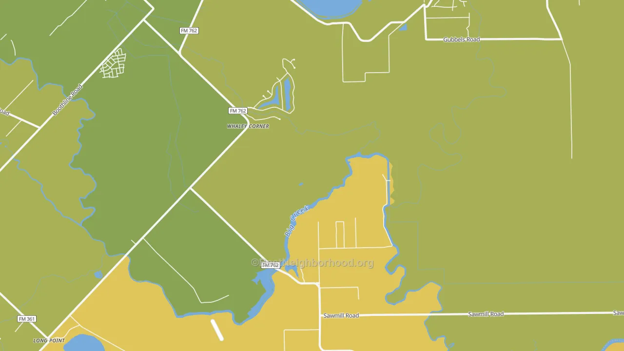 Map of the best neighborhoods in the Clodine area, with better matches in green and worse matches in red