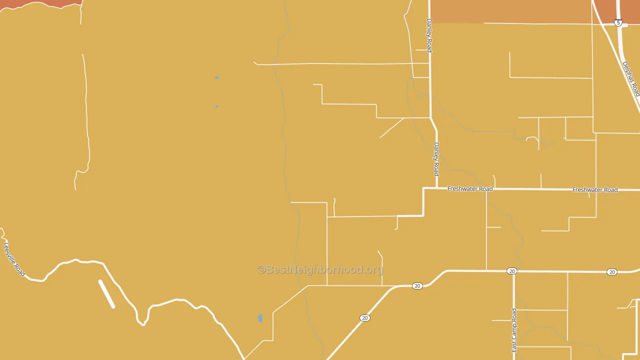 Map of the best neighborhoods in the College City area, with better matches in green and worse matches in red