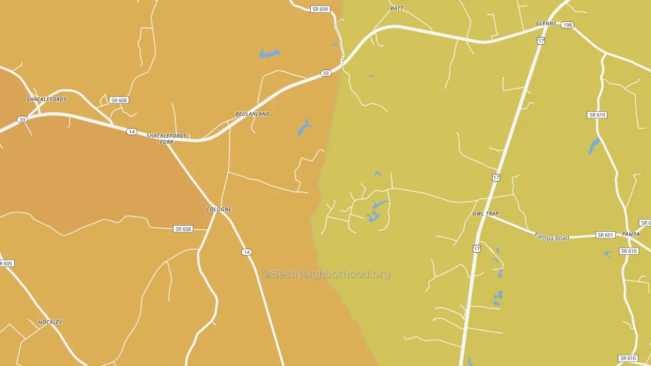 Map of the best neighborhoods in the Cologne area, with better matches in green and worse matches in red