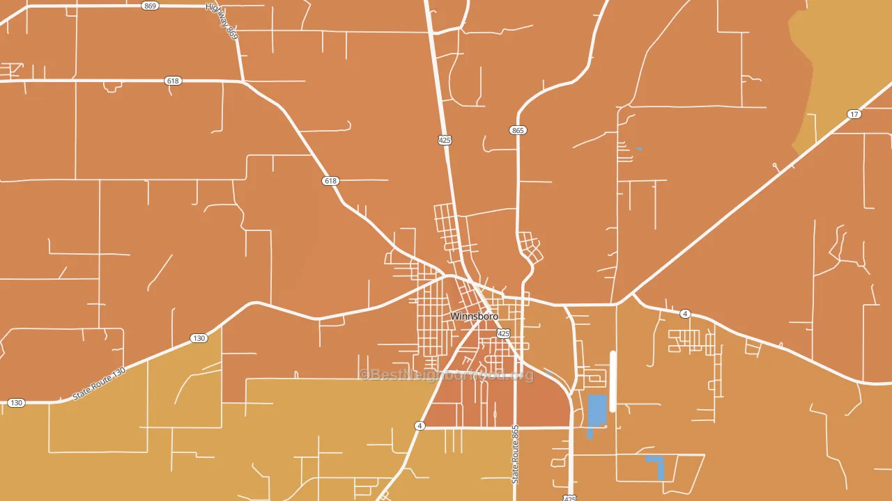 Map of the best neighborhoods in the Como area, with better matches in green and worse matches in red