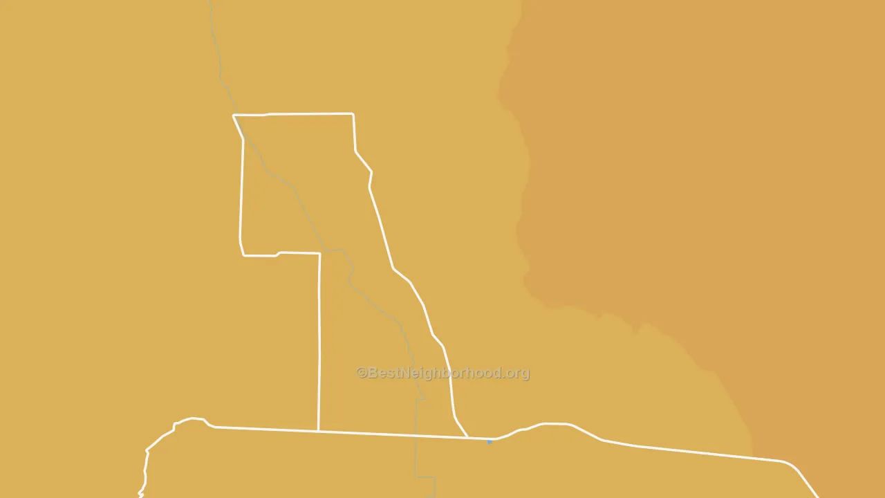 Map of the best neighborhoods in the Cordero area, with better matches in green and worse matches in red