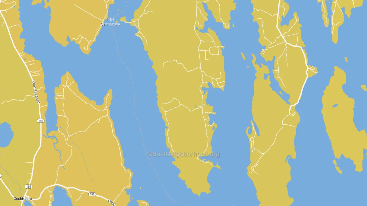 Map of the best neighborhoods in the Corea area, with better matches in green and worse matches in red