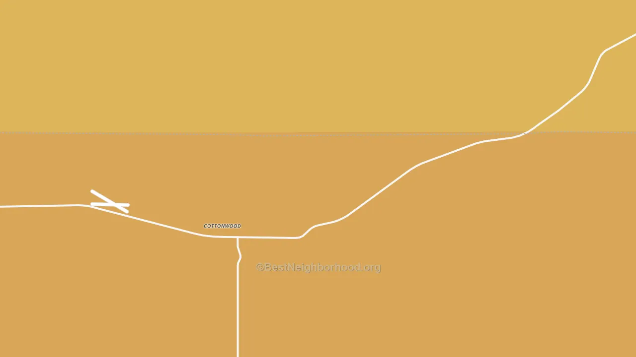 Map of the best neighborhoods in the Cottonwood area, with better matches in green and worse matches in red