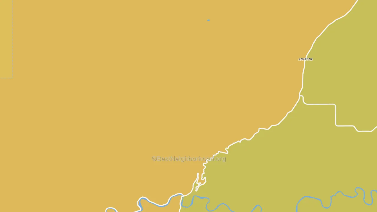 Map of the best neighborhoods in the Craige area, with better matches in green and worse matches in red