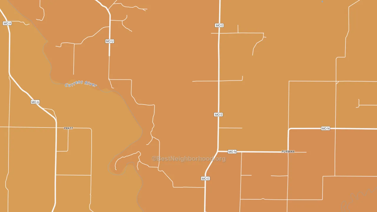 Map of the best neighborhoods in the Current View area, with better matches in green and worse matches in red