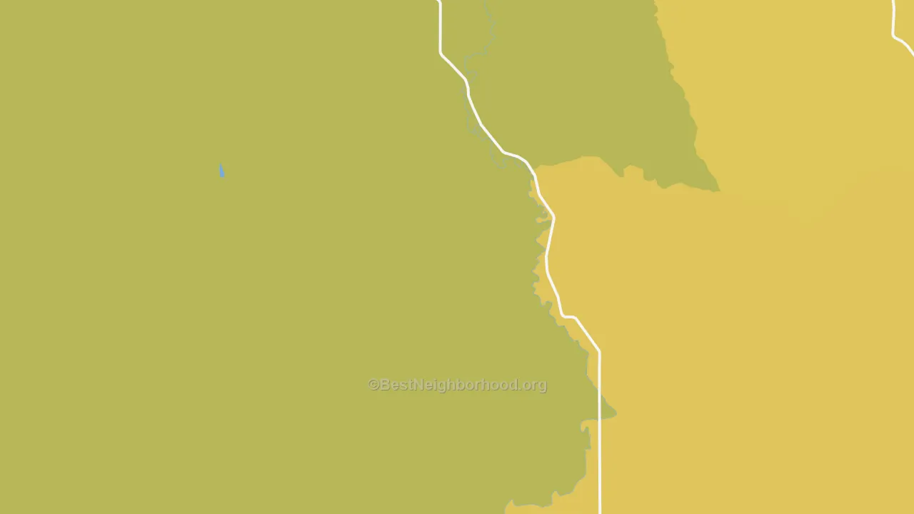 Map of the best neighborhoods in the Curtis area, with better matches in green and worse matches in red
