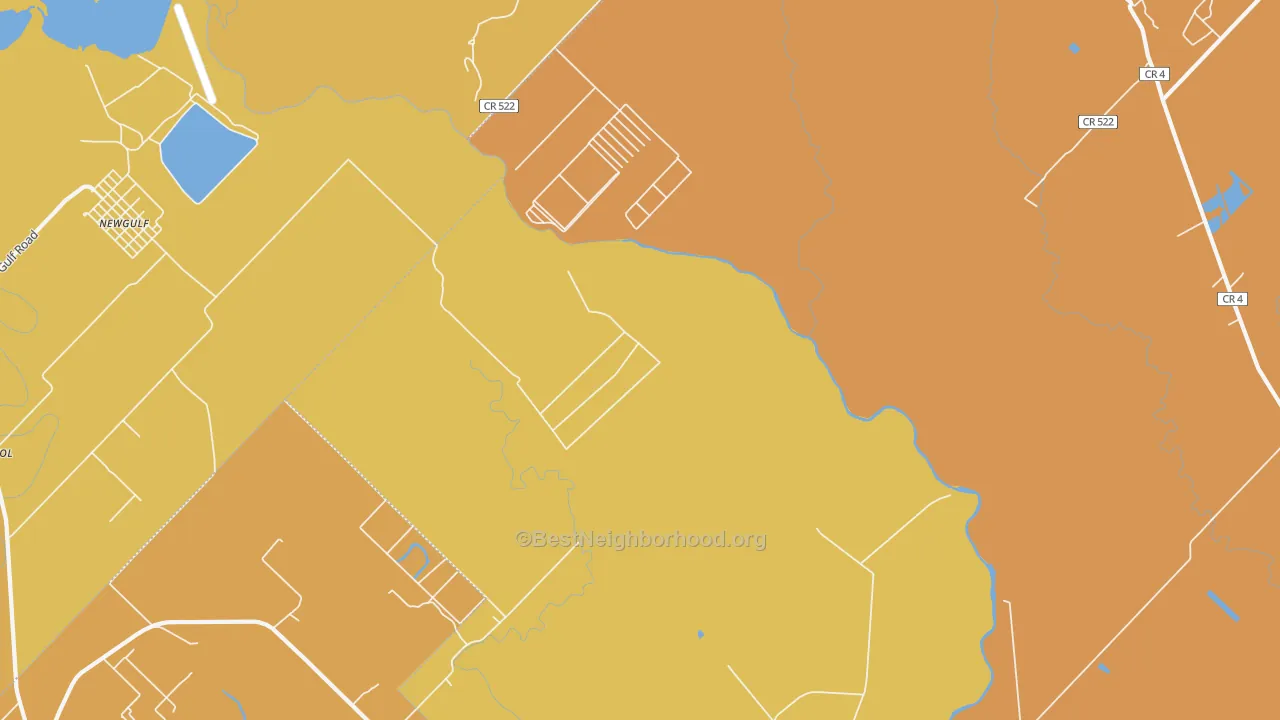 Map of the best neighborhoods in the Danciger area, with better matches in green and worse matches in red
