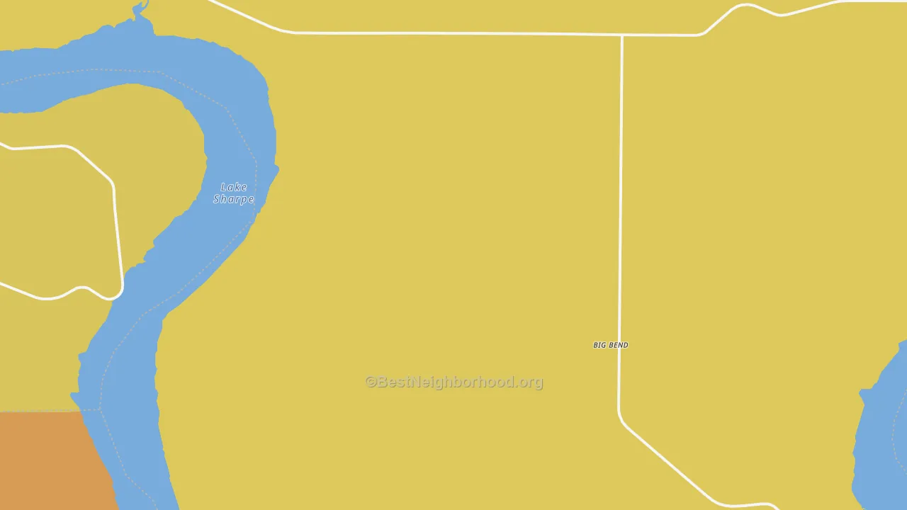 Map of the best neighborhoods in the DeGrey area, with better matches in green and worse matches in red