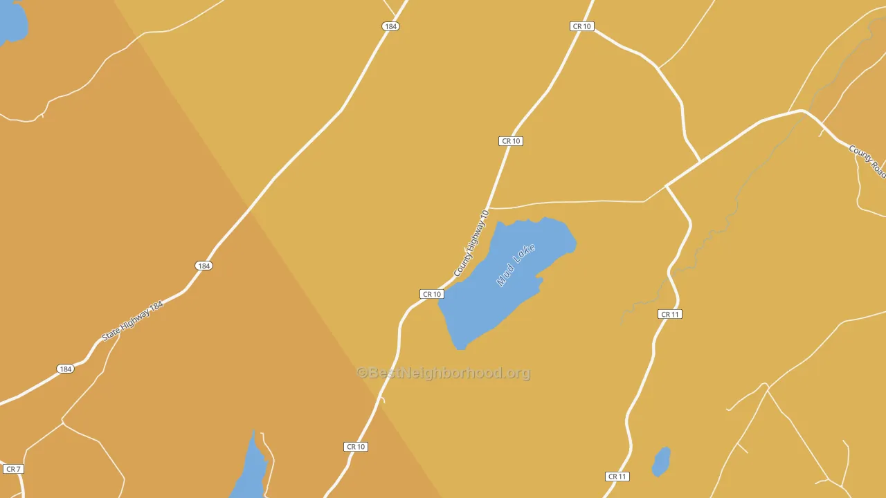 Map of the best neighborhoods in the DePeyster area, with better matches in green and worse matches in red