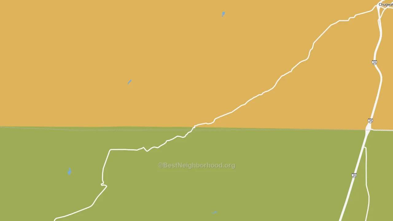 Map of the best neighborhoods in the Diamond area, with better matches in green and worse matches in red